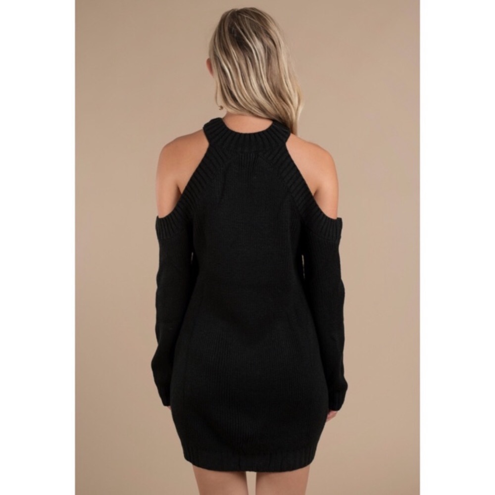 Tobi cold shoulder sweater dress